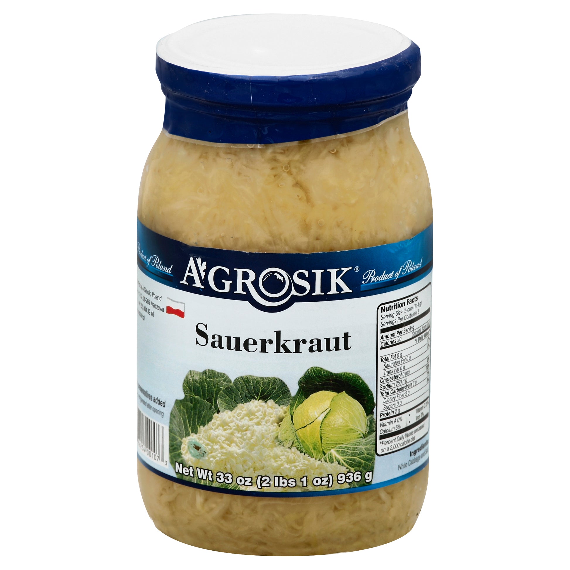 A Grosik Sauerkraut 33 Oz (Pack Of 12)