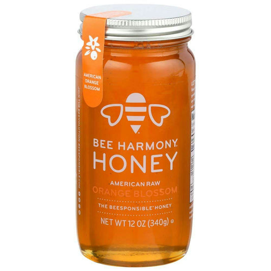 Bee Harmony Orange American Blossom Honey - 12 Ounce (Pack of 6)