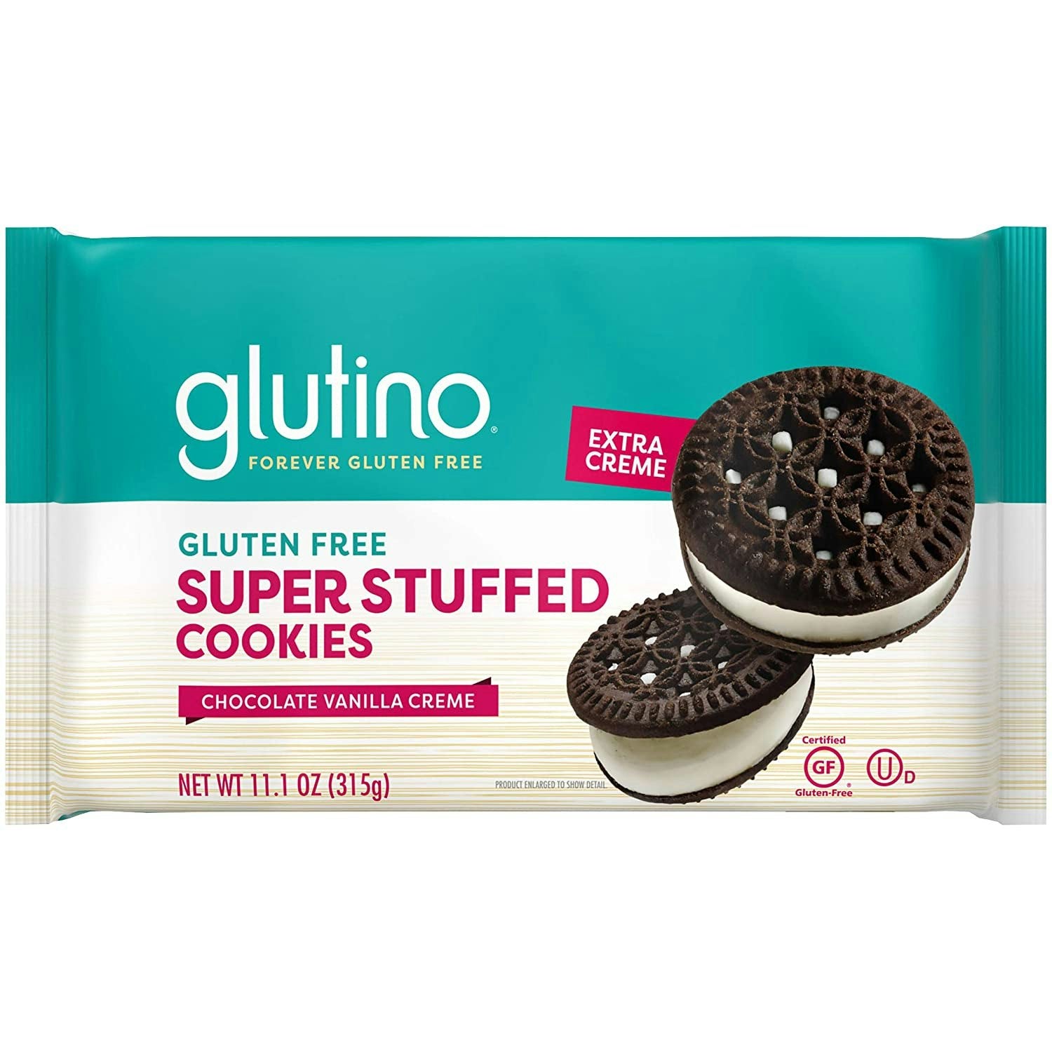 Glutino - Cookie Stuffed Vanilla Cream Gluten - Free - 11.1 oz (Pack of 12)