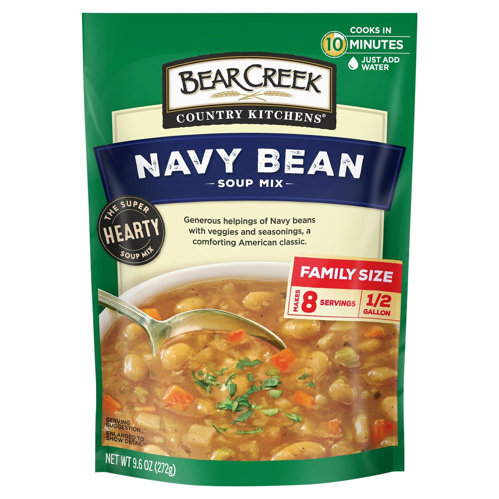 Bear Creek Soup Mix Navy Bean 9.6 oz (Pack of 6)