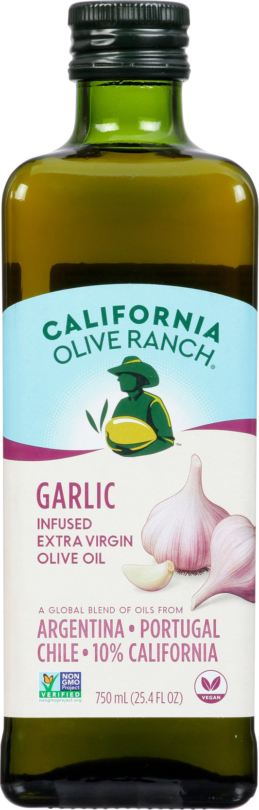 California Olive Ranch Roasted Garlic Infused Extra Virgin Olive Oil 25.4 Fl Oz (Pack of 6)