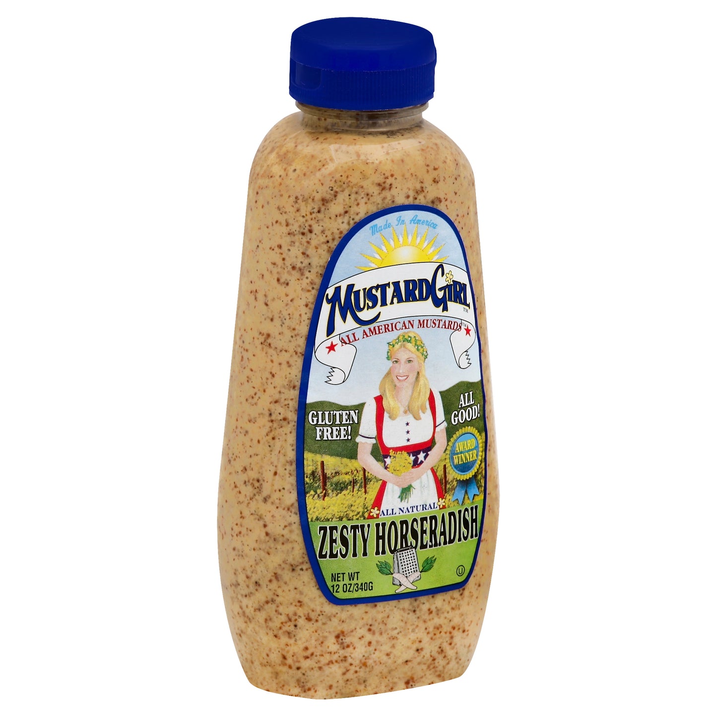 Mustard Girl Mustard Zesty Horseradish Gluten Free 12 oz (Pack Of 12)