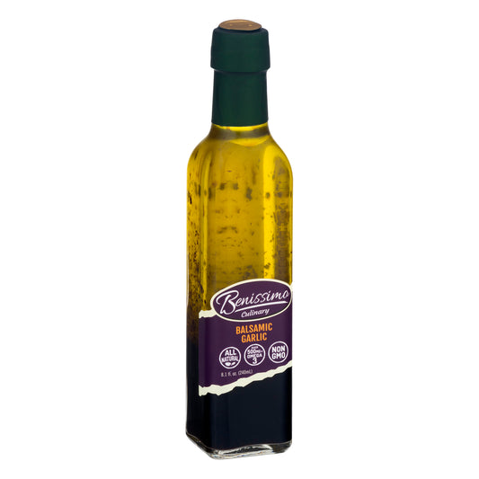 Benissimo Oil Balsamic Garlic 8.1 Oz Pack of 6