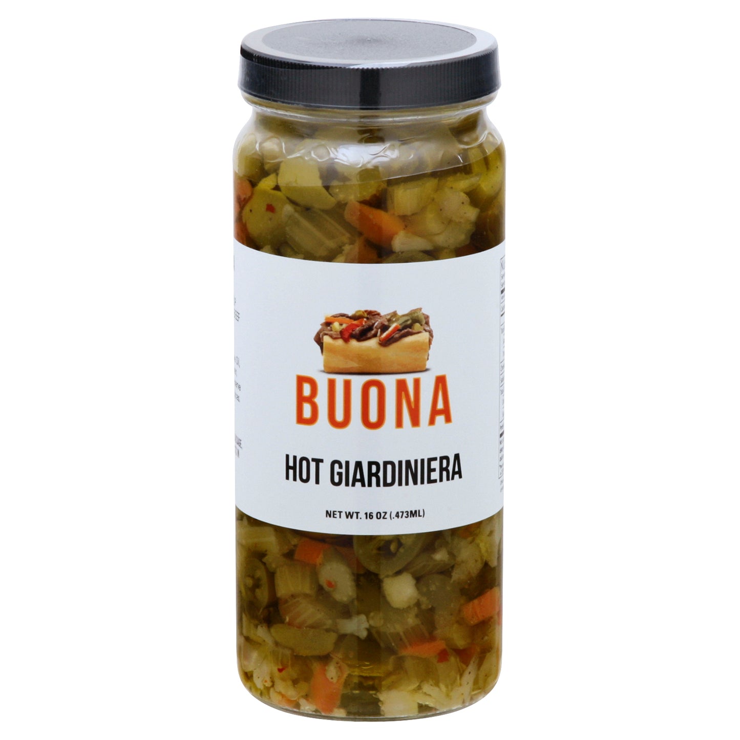 Buona Beef Giardiniera Hot 16 Oz (Pack Of 12)