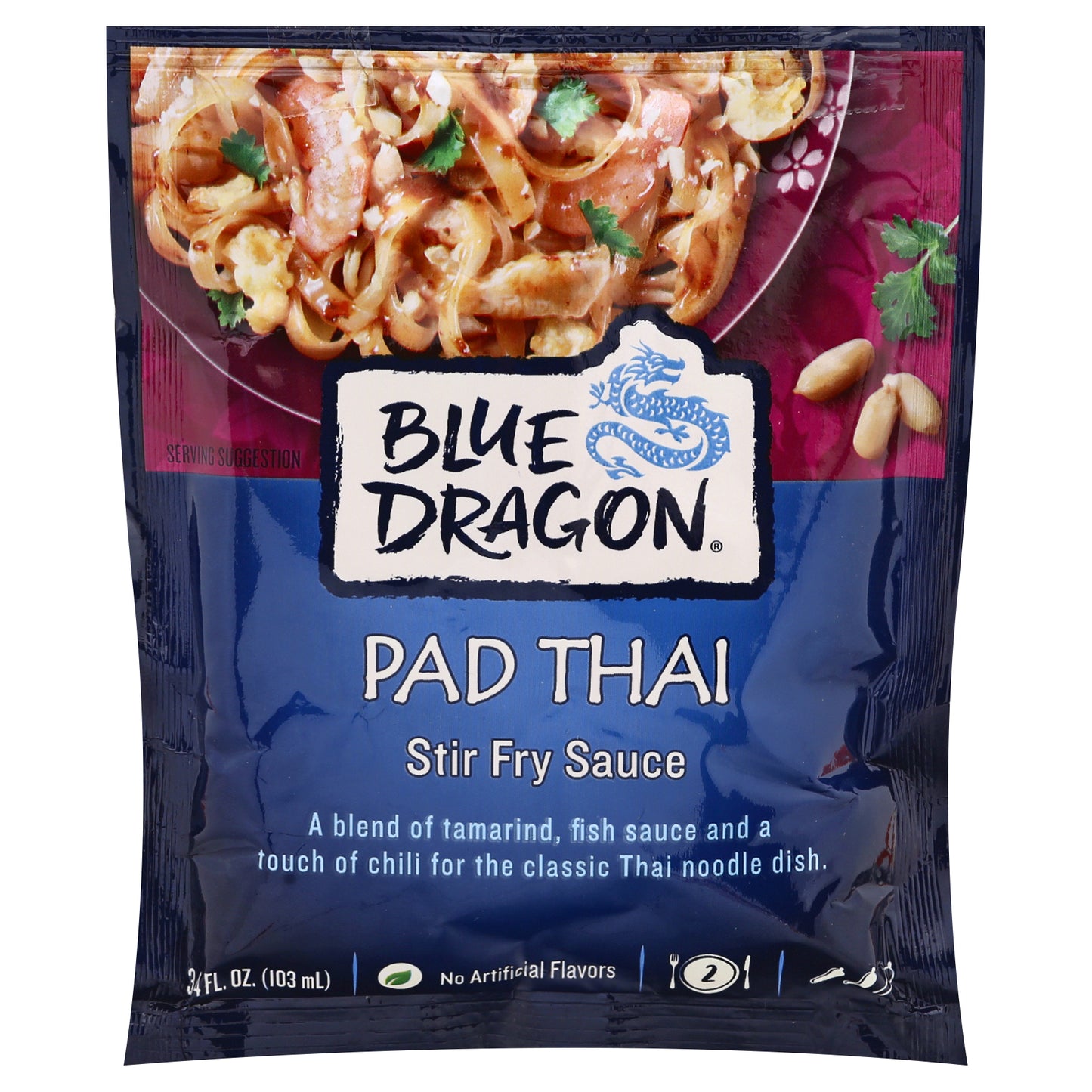 Blue Dragon Sauce Stir Fry Pad Thai 3.4 Oz (Pack Of 12)