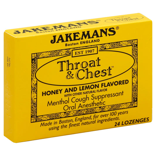 Jakemans Lozenge Thrt&Chst Hny&Lmn Mnthl 24 Pc Pack of 6