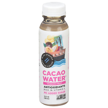 Blue Stripes Water Cacao Passion Fruit 10 fl oz (Pack of 12)