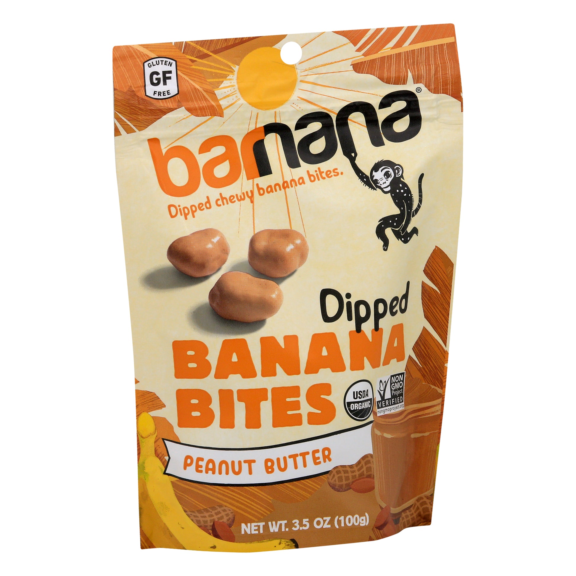 Barnana Banana Bites Peanut Butter Organic 3.5 oz (Pack Of 12)