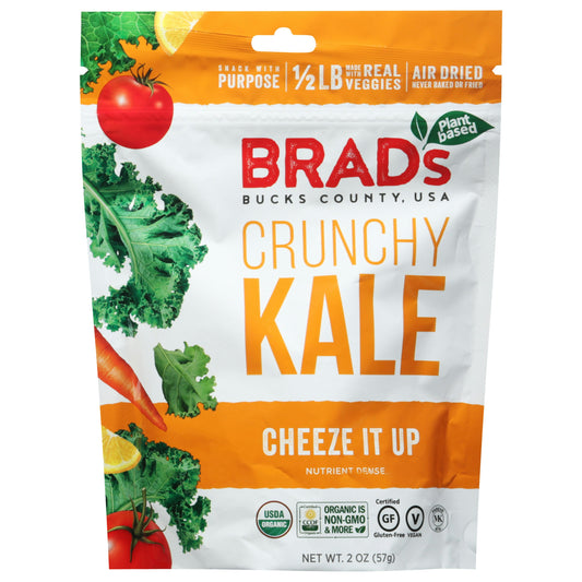 Brads Plant Based Chip Kale Cheeze It Up 2 Oz Pack of 12