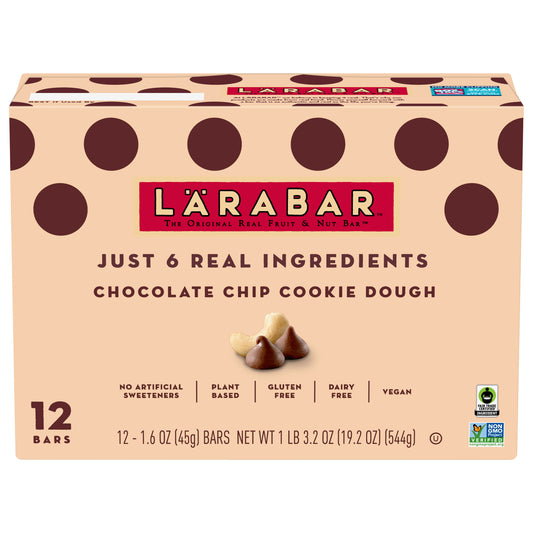 Larabar Bars Chocolate Chip Cookie Dough 19.2 Oz (Pack Of 6)