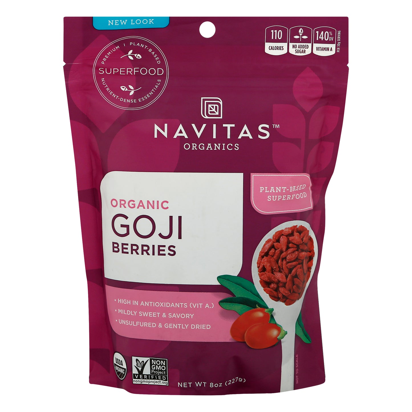 Navitas Goji Berry Organic 8 oz (Pack Of 12)