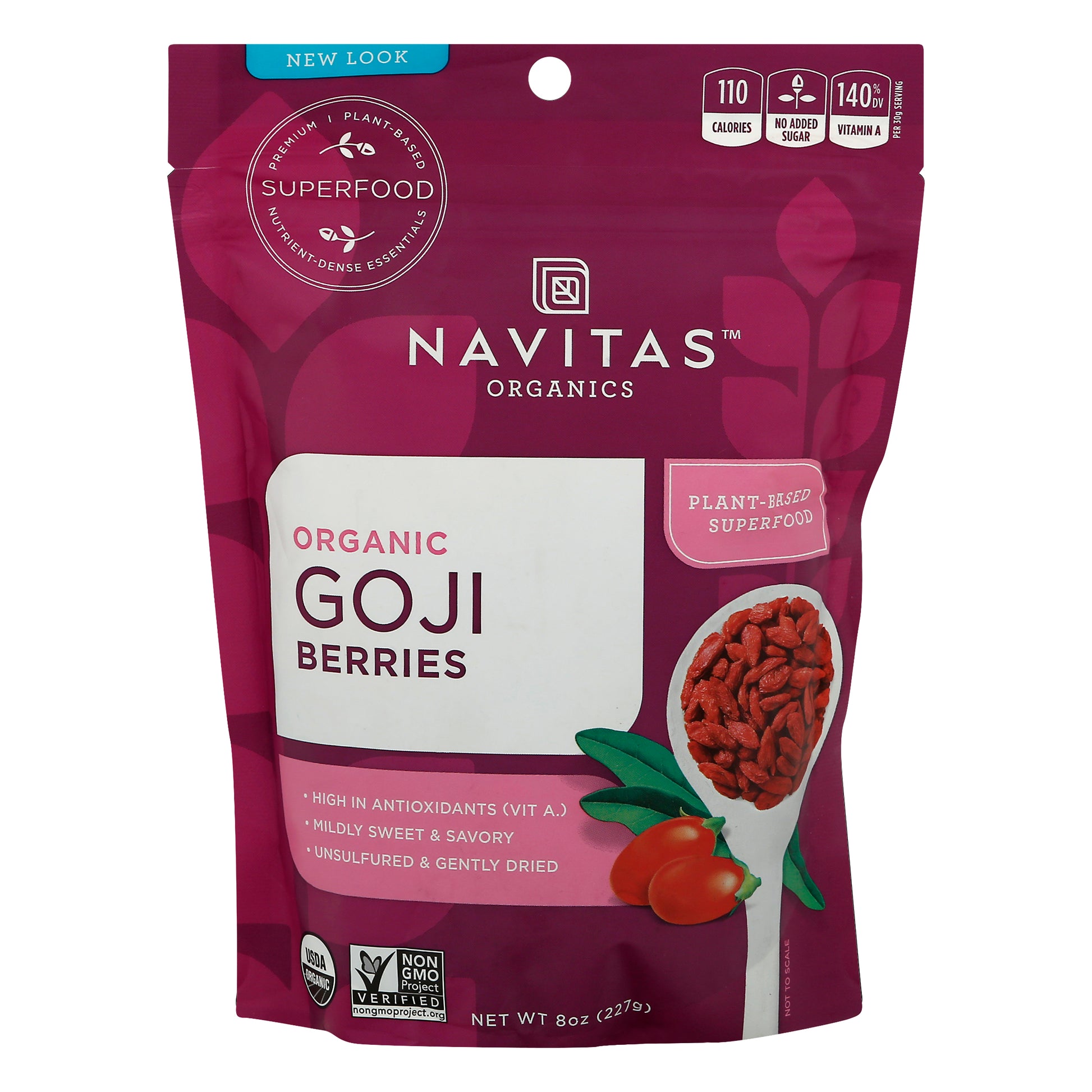 Navitas Goji Berry Organic 8 oz (Pack Of 12)