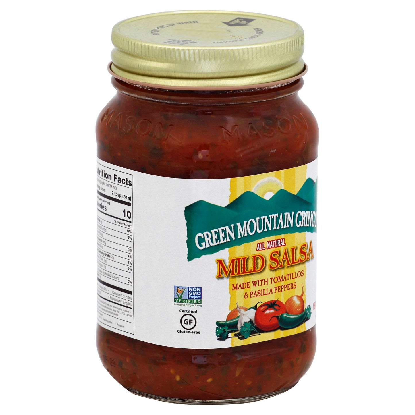 Green Mountain Gringo Salsa Mild 16 oz (Pack of 6)