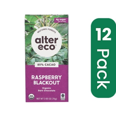 Alter Eco - Chocolate Raspberry Blkout 85% 2.65 oz (Pack of 12)