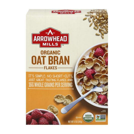 Arrowhead Mills - Cereal Oat Bran Flake Box - 12 oz