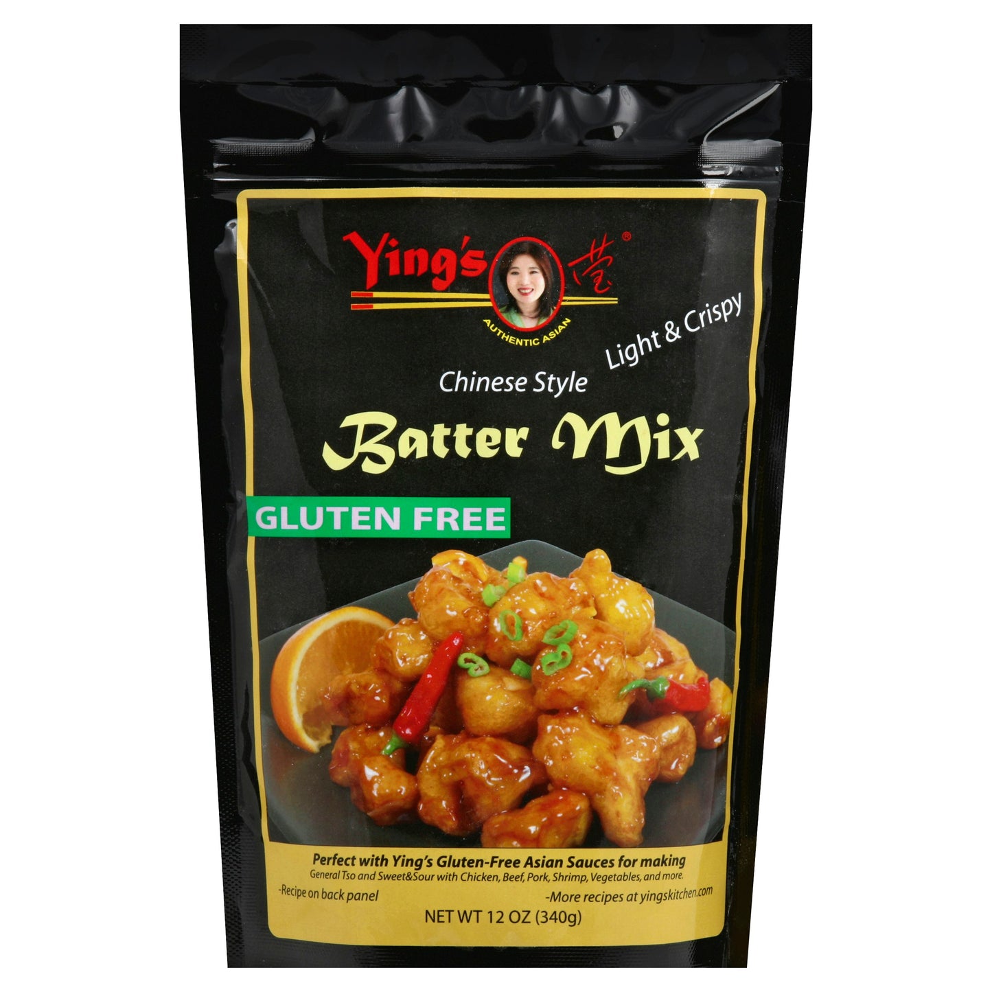 Yings Batter Mix Gluten Free 12 oz (Pack of 8)