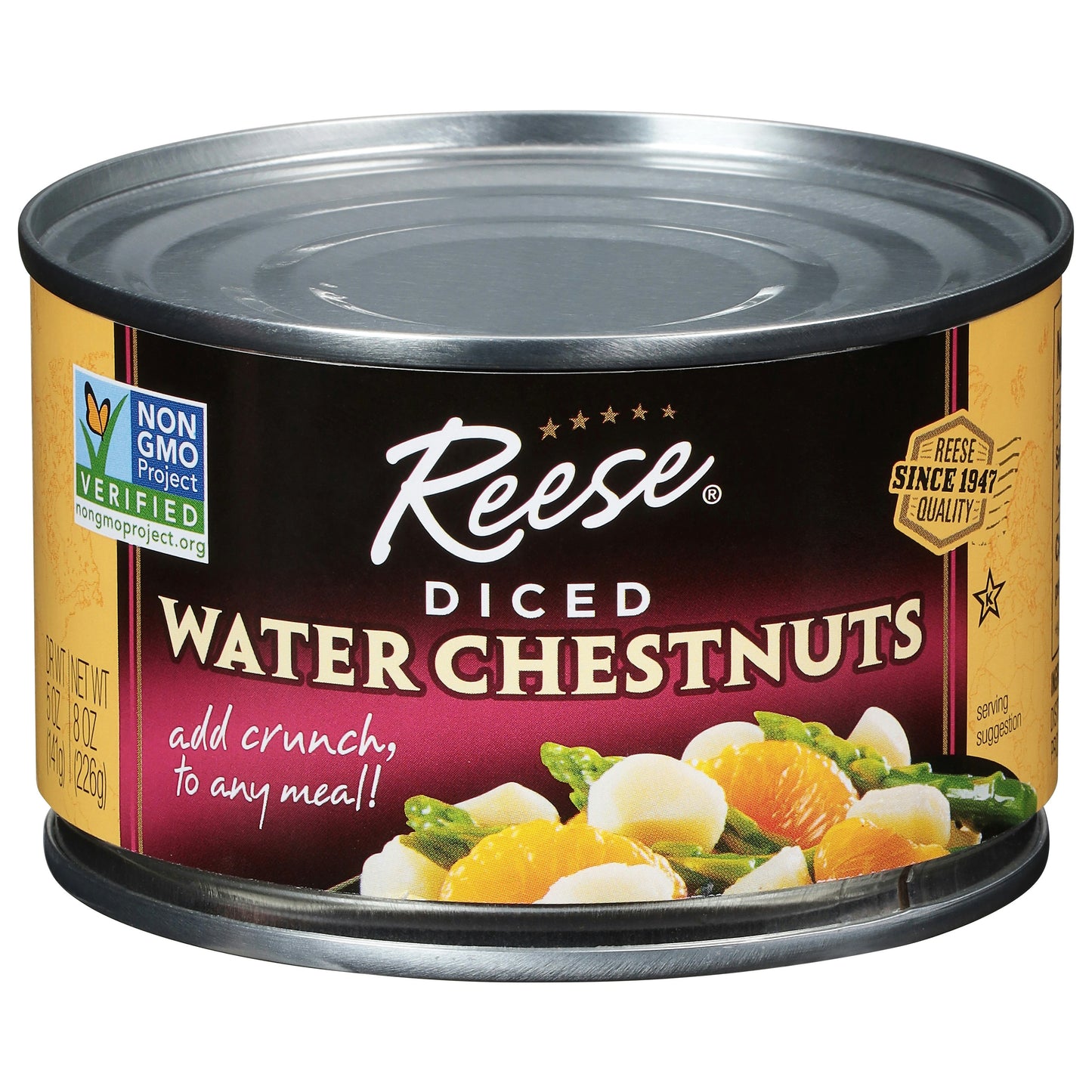 Reese Water Chestnut Diced 8 oz (Pack of 24)