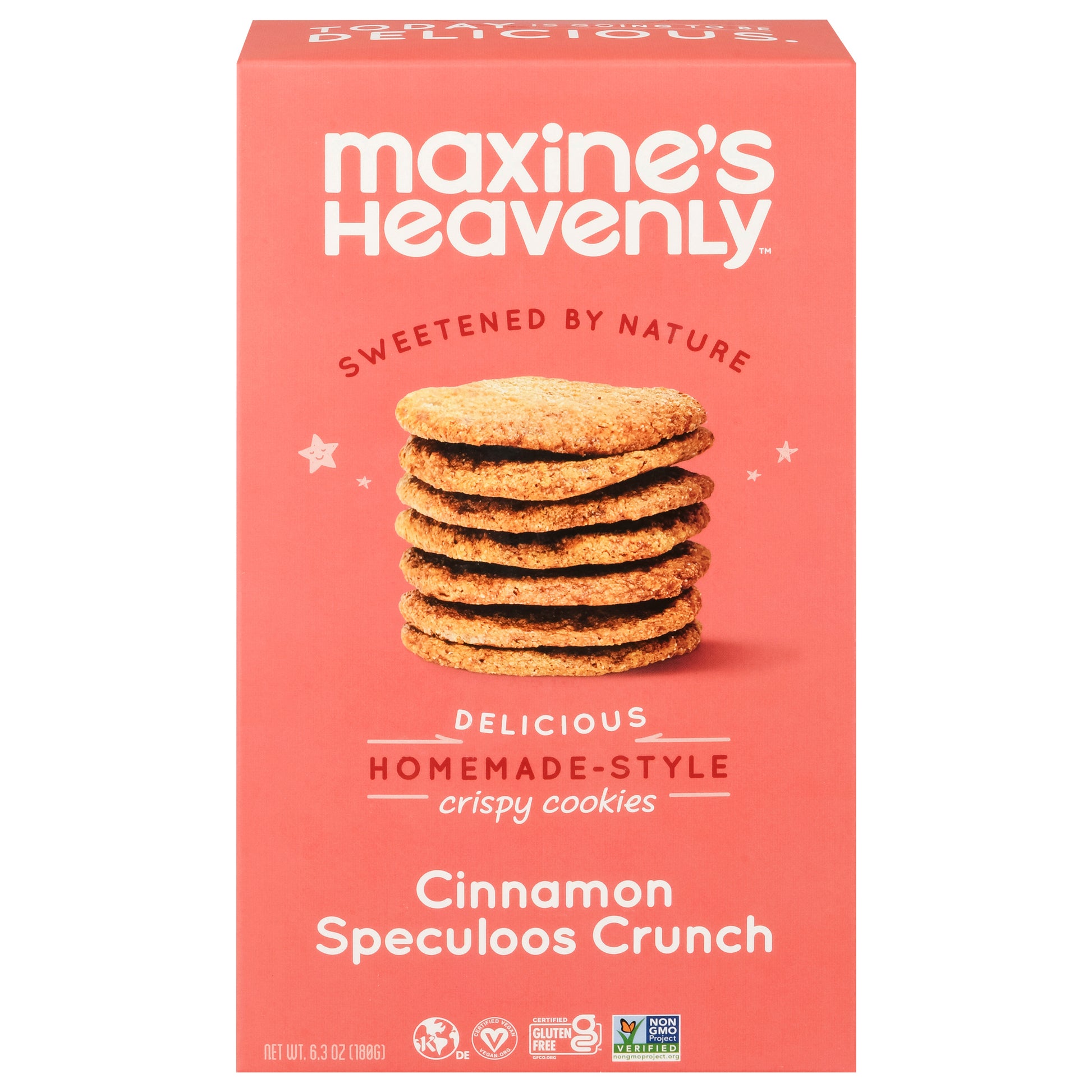 Maxines Heavenly Cookie Cinnamon Crispy 6.3 Oz (Pack Of 8)