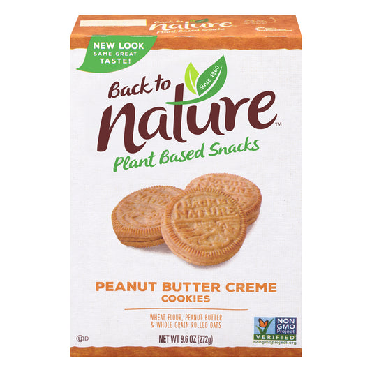 Back To Nature Sandwich Peanut Butter Creme Cookie 9.6 oz (Pack Of 6)