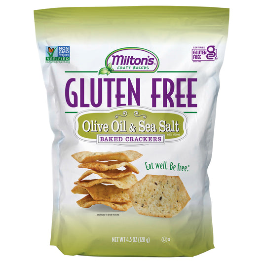 Miltons Cracker Gluten Free Olive Oil Sea Salt 4.5 oz (Pack Of 12)