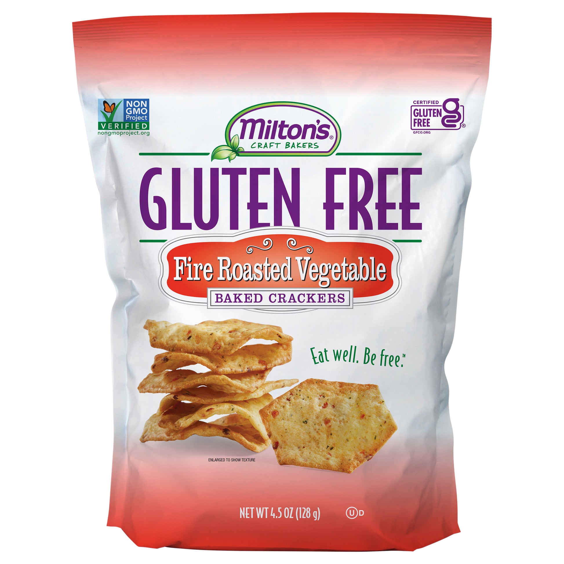 Miltons Cracker Gluten Free Fire Roasted Vegetable 4.5 oz (Pack Of 12)