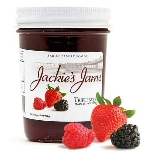 Jackies Jams Tripleberry Jam 8 Oz Pack of 12