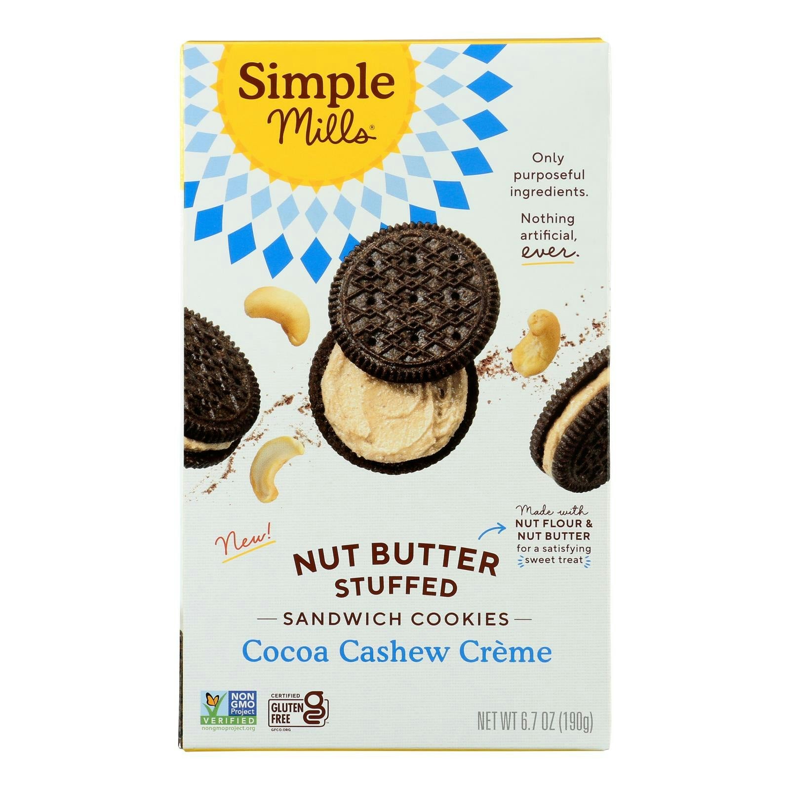 Simple Mills - Sandwich Cookie Cocoa Cashew Cream 6.7 oz (Pack of 8)