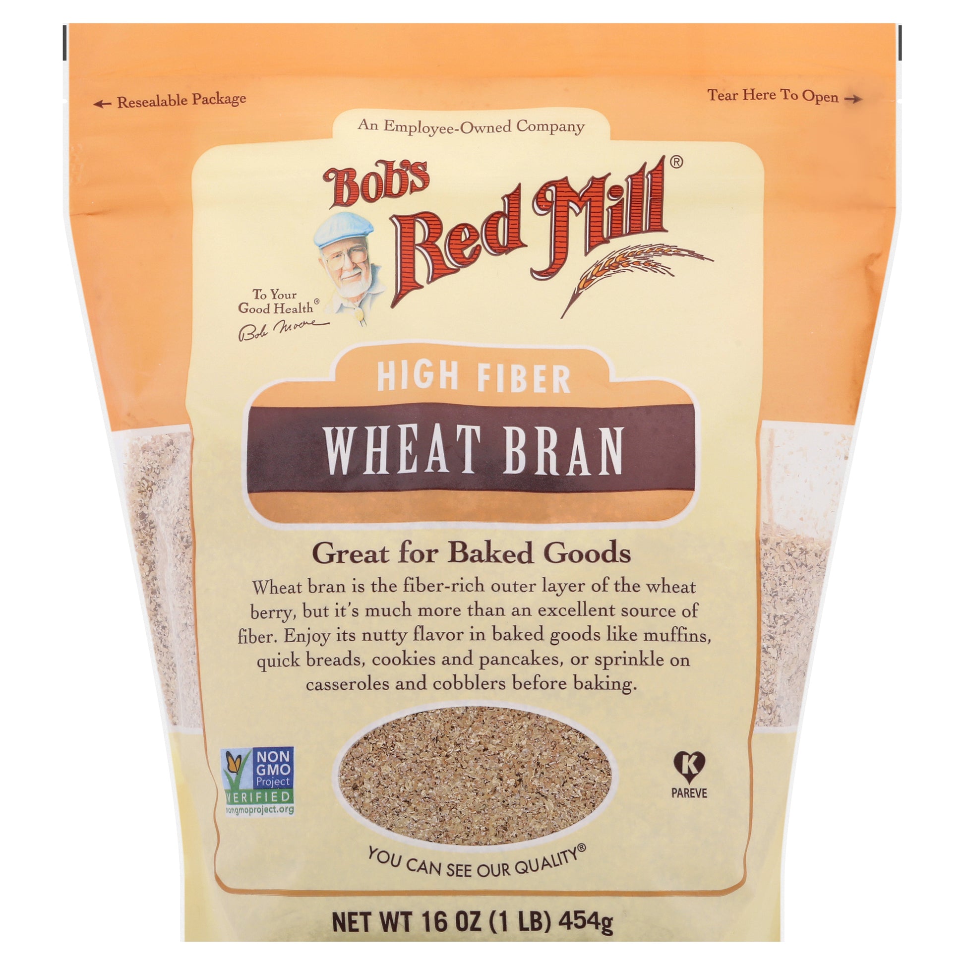 Bobs Red Mill Bran Wheat 16 oz (Pack Of 4)