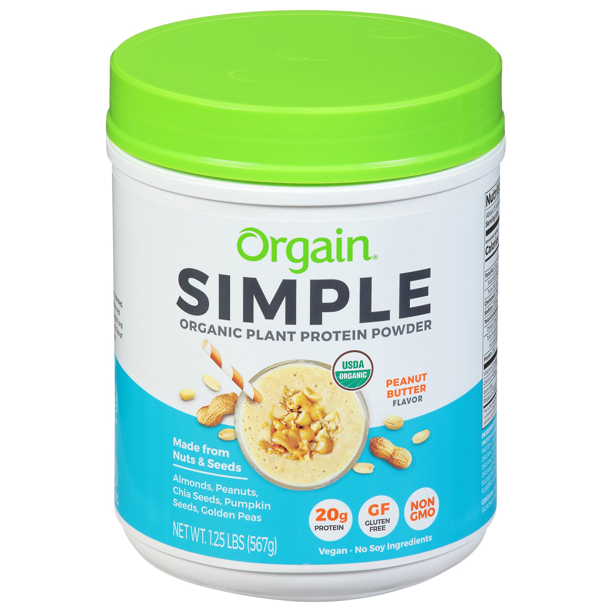 Orgain Proten Simple Powder Plant based Organic 1.25 Lb 1.25 Lb Pack of 1