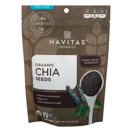 Navitas Seed Chia Organic 8 oz (Pack Of 12)