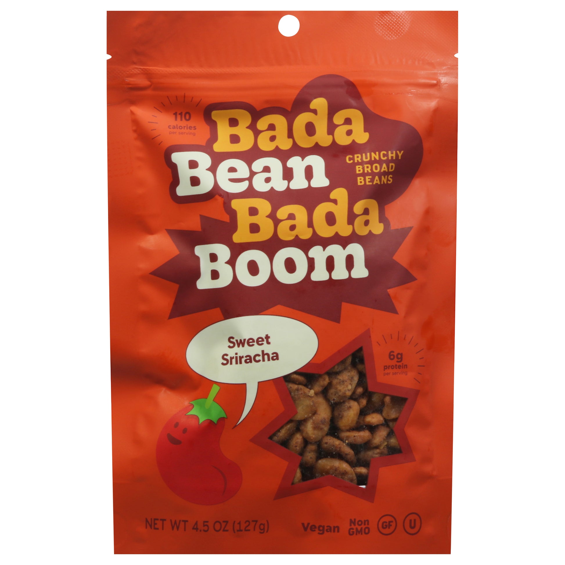 Bada Bean Bada Boom Bean Snack Sriracha 4.5 oz (Pack Of 6)