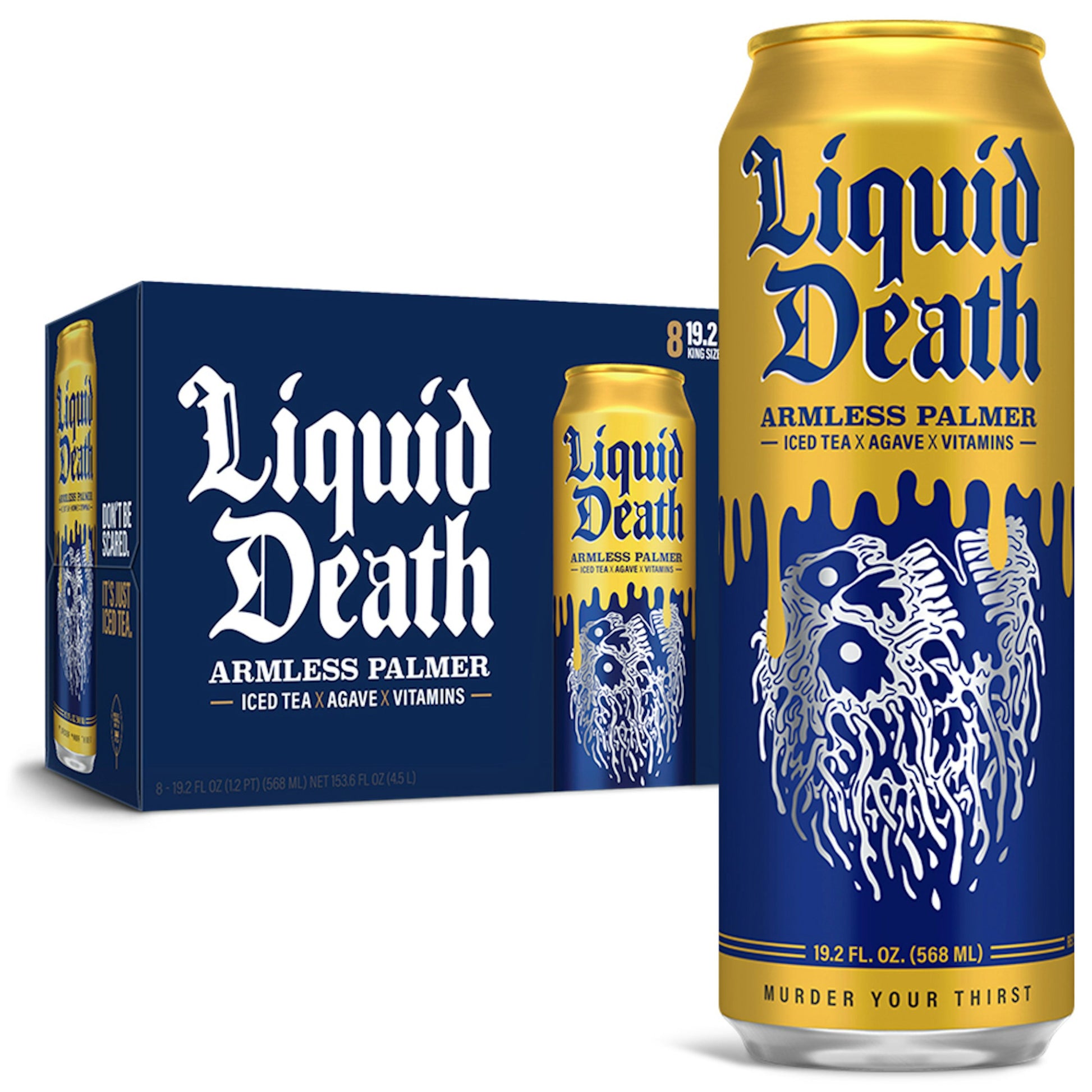 Liquid Death Tea Iced Armless Palmer 153.6 Fo Pack of 3