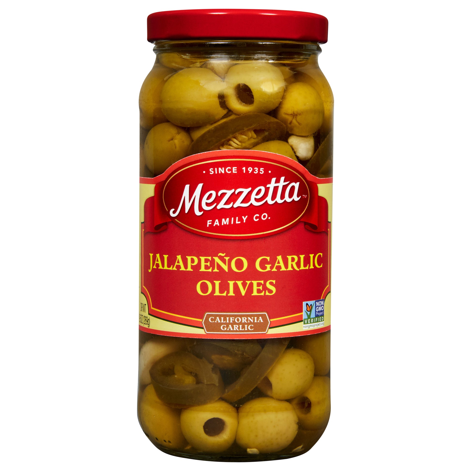 Mezzetta Olive Stuffed Jalapeno & Garlic 9.5 oz (Pack Of 6)