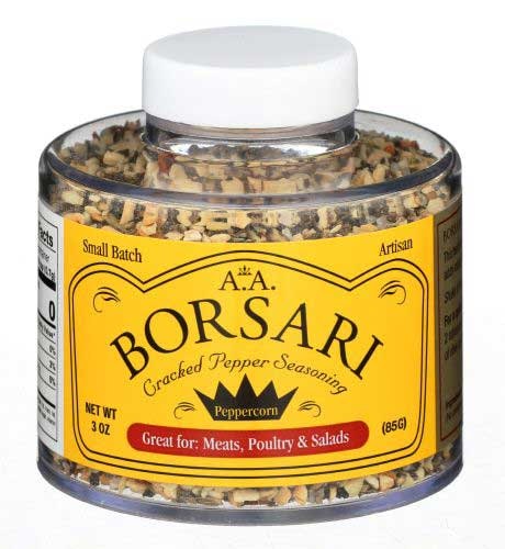 Borsari Cracked Pepper Seasoning - 4 Ounce (Pack of 6)