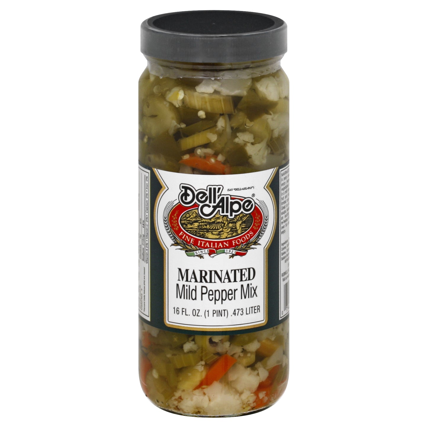 Dell Alpe Pepper Mix Mild Marinated 16 Oz (Pack Of 12)