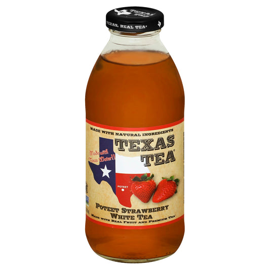 Texas Tea Poteet Strawberry White Tea 16 Fo Pack of 12