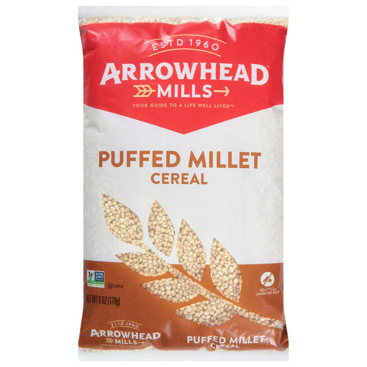 Arrowhead Mills Cereal Puff Millet No Salt 6 Oz Pack of 12