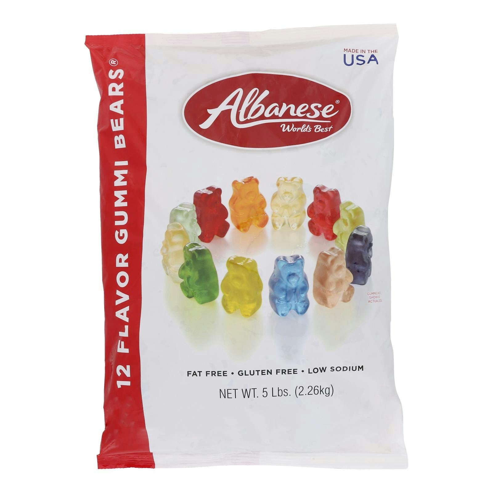 Albanese 12 Flavor Gummi Bears 5 lb (Pack of 4)