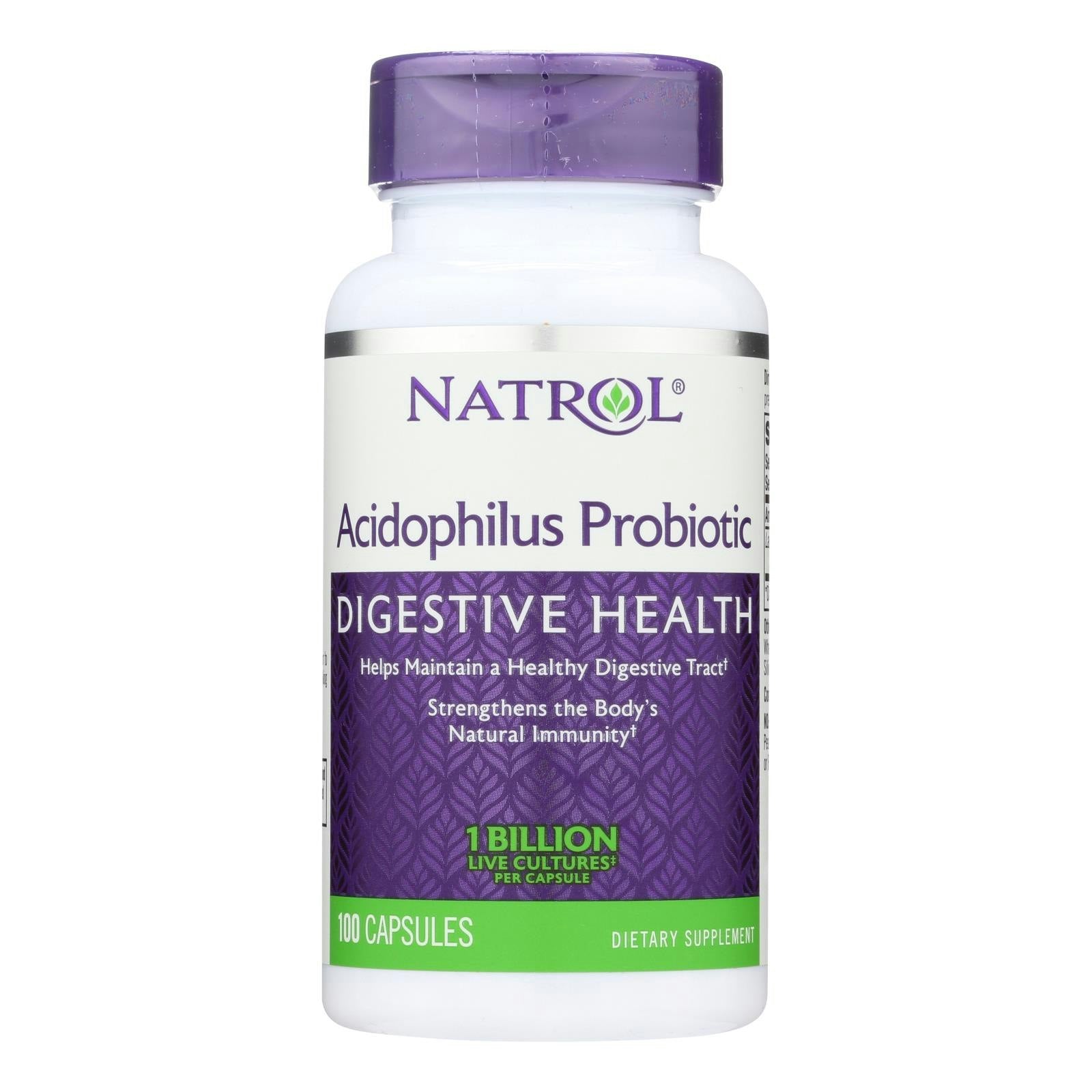 Natrol Acidophilus Probiotic 100 mg 100 Cp Pack of 1