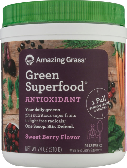 Amazing Grass Green Superfood Powder Ber 7.4 Oz