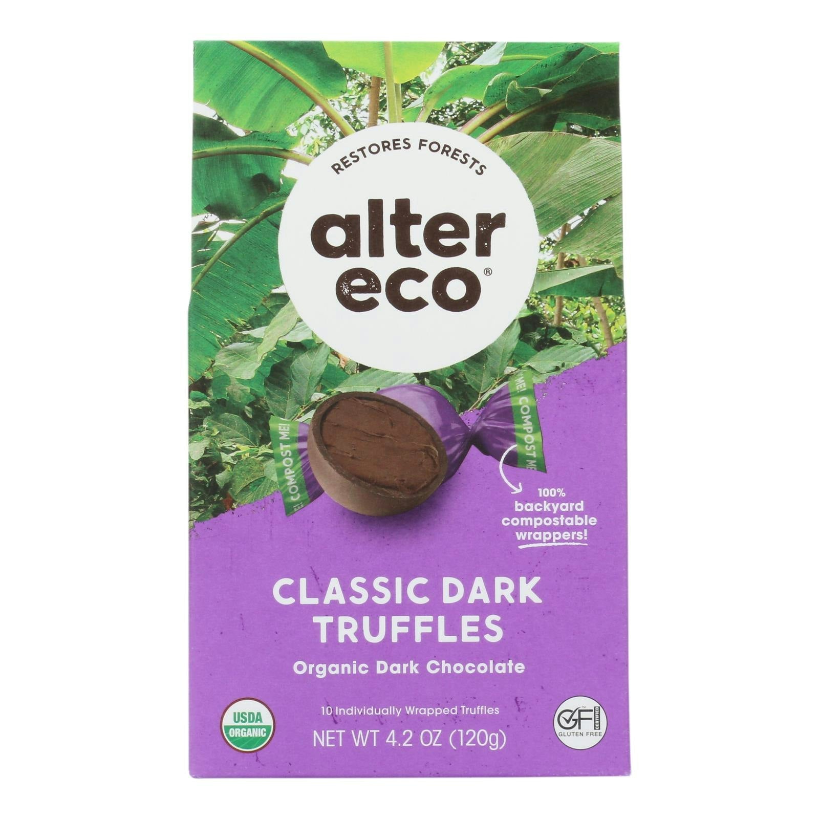 Alter Eco Americas Truffle - Organic - Black - 4.2 oz (Pack of 8)