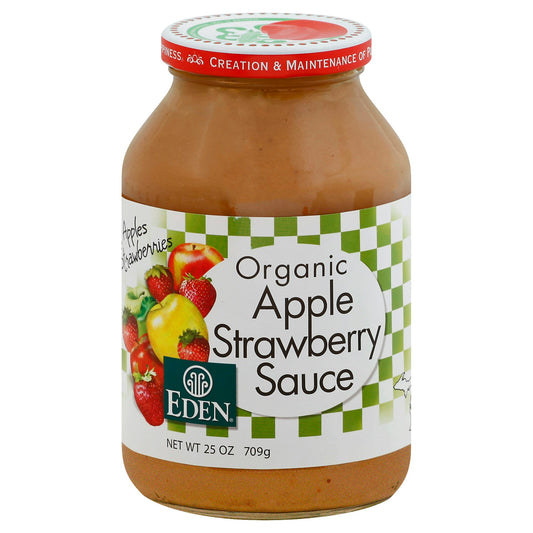 Eden Foods Sauce Apple Strawberry 25 Oz Pack of 12