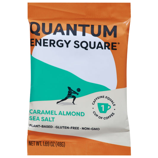 Quantum Energy Squares Bar Caramel Almond Sea Salt 1.69 Oz (Pack Of 8)