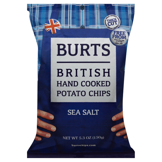 Burts Potato Chips Sea Salt 5.3 Oz (Pack Of 10)