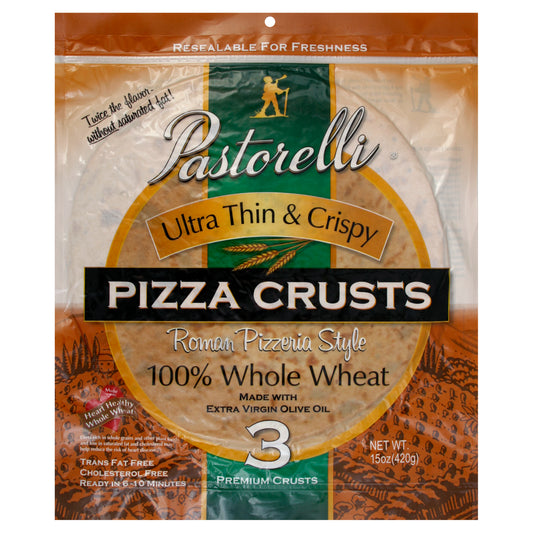 Pastorelli Crust Pizza Thin Whole Wheat 15 oz (Pack Of 10)