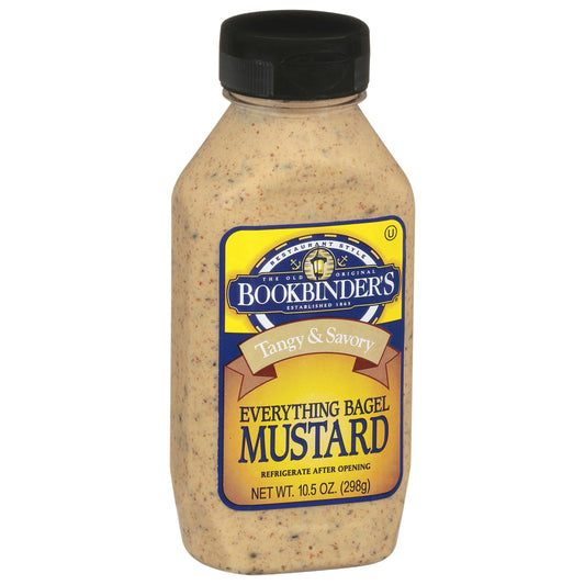 Bookbinders Mustard Everything Bagel 10.5 Oz (Pack of 9)