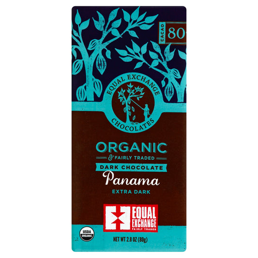 Equal Exchange Chocolate Bar Extra Dark Panama Organic 2.8 Oz (Pack of 12)