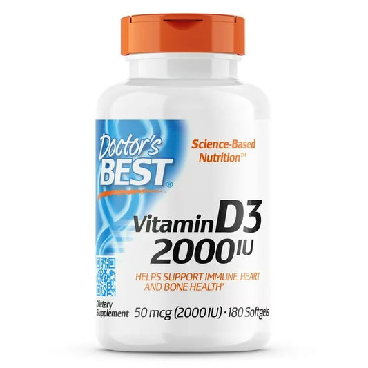 Doctor's Best Vitamin D3 2000 IU (180 Softgels)