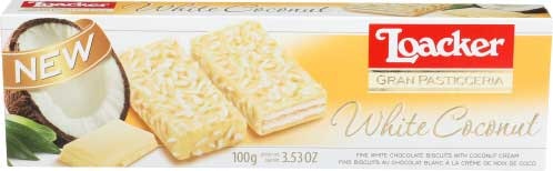 Loacker Gran Pasticceria White Coconut Cookies - 3.53 Ounce (Pack of 12)