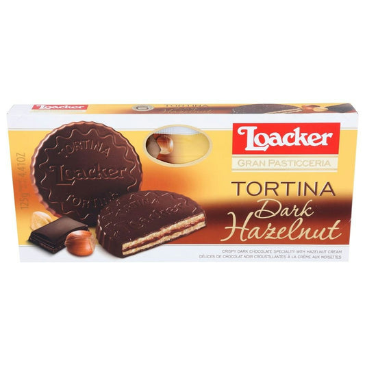 Loacker Cookie Dark Hazelnut 4.41 Oz Pack of 12